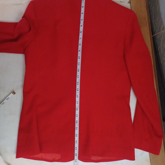 Vtg Jack Winter Red Wool Blend Blazer Size 8 | Academia Preppy Career Jacket - Picture 15 of 16